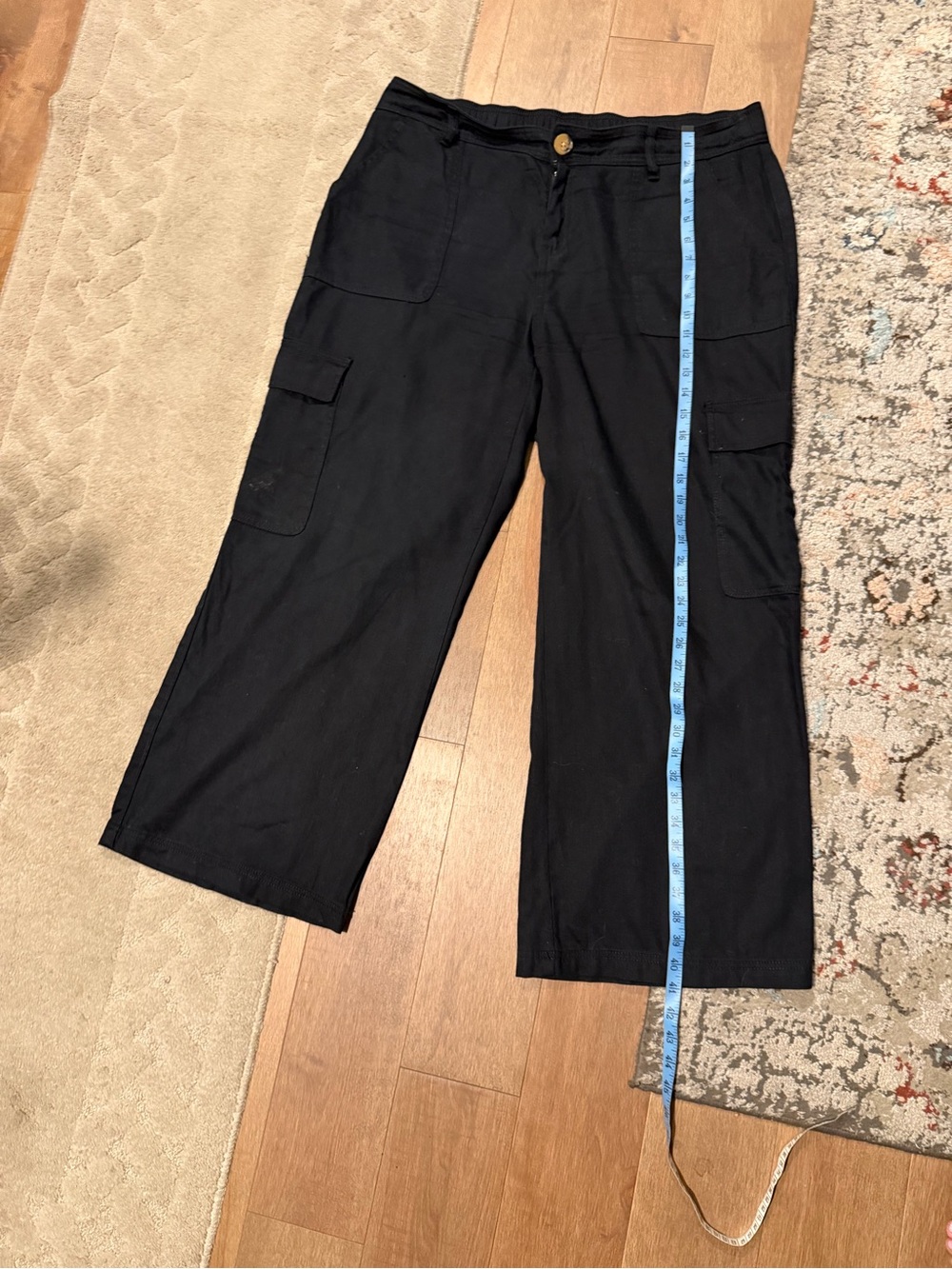 Style & Co. Black Wide-Leg Cargo Pants